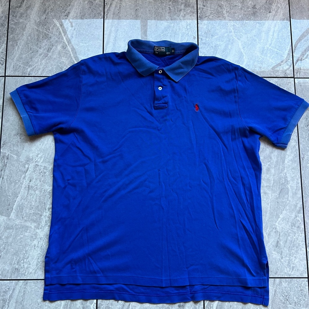 Polo Ralph Lauren Mens Royal Blue Embroidered Red Pony Short Sleeve Polo XL